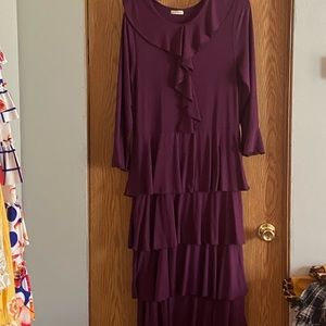 Maxi dress with multiple tiers